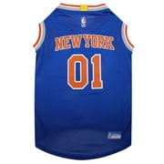 Pets First NBA New York Knicks Mesh Basketball Jersey for DOGS \u0026 CATS - Licensed, Comfy Mesh, 21 Basketball Teams / 5 sizes